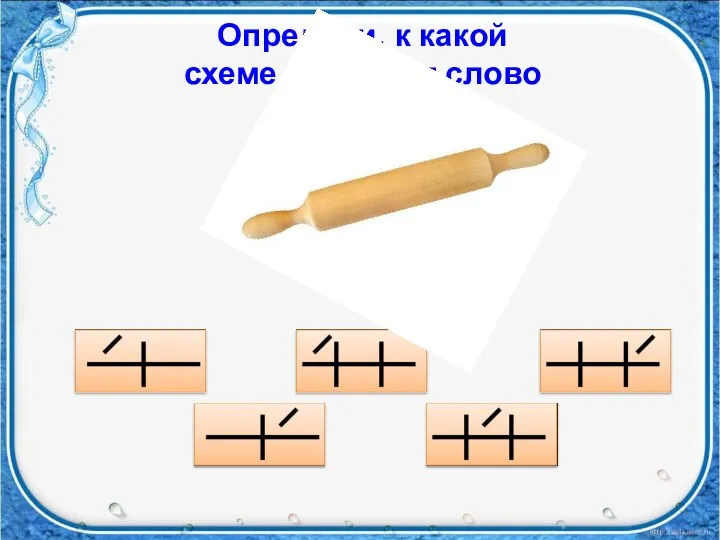 Определи, к какой схеме подходит слово