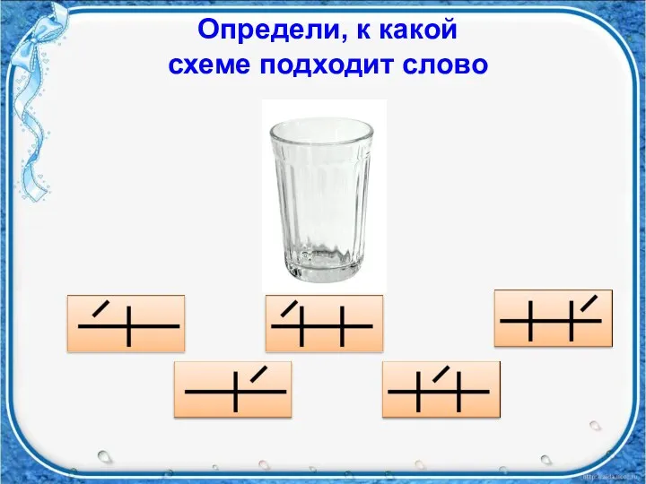 Определи, к какой схеме подходит слово