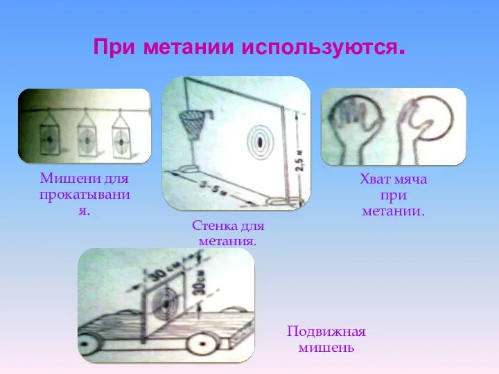 При метании используются.