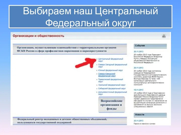 Выбираем наш Центральный Федеральный округ