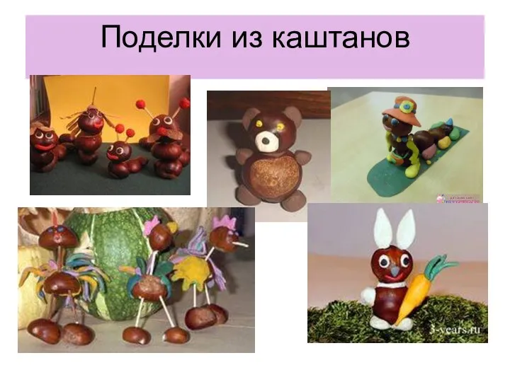 Поделки из каштанов