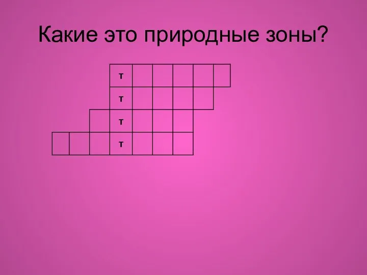 Какие это природные зоны?