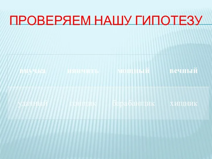 Проверяем нашу гипотезу