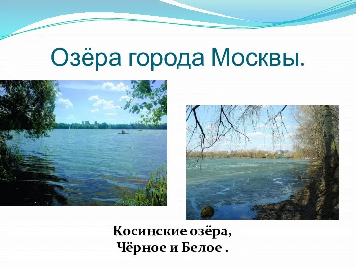 Озёра города Москвы. Косинские озёра, Чёрное и Белое .
