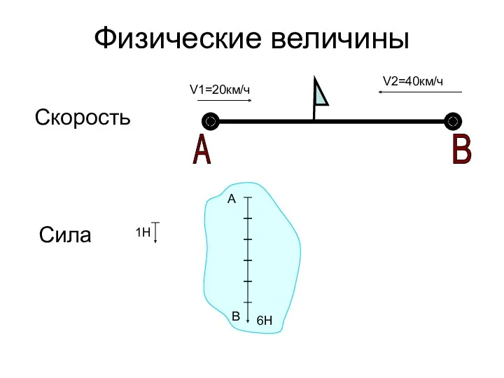 Физические величины Скорость Сила