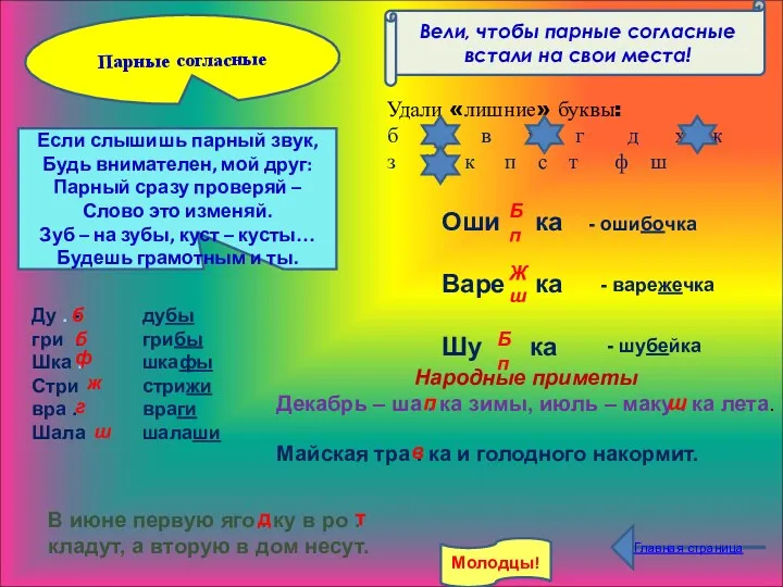 Оши ка Варе ка Шу ка Б п Ж ш