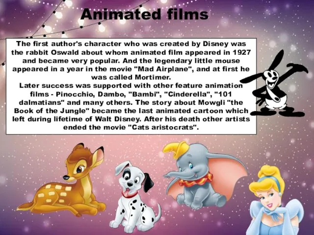 The first author's character who was created by Disney was