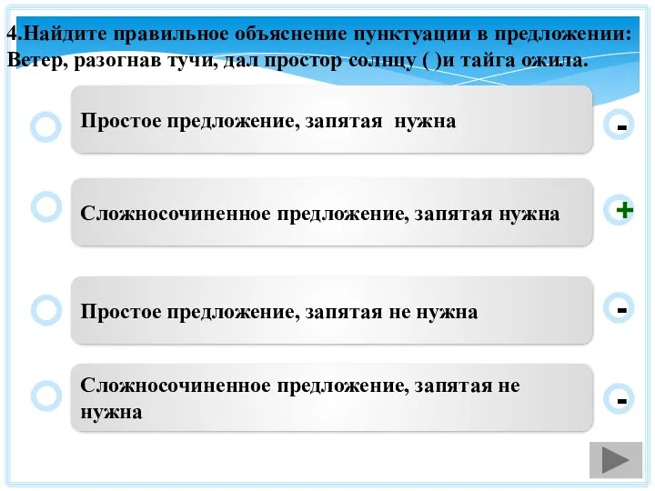 4.Найдите правильное объяснение пунктуации в предложении: Ветер, разогнав тучи, дал