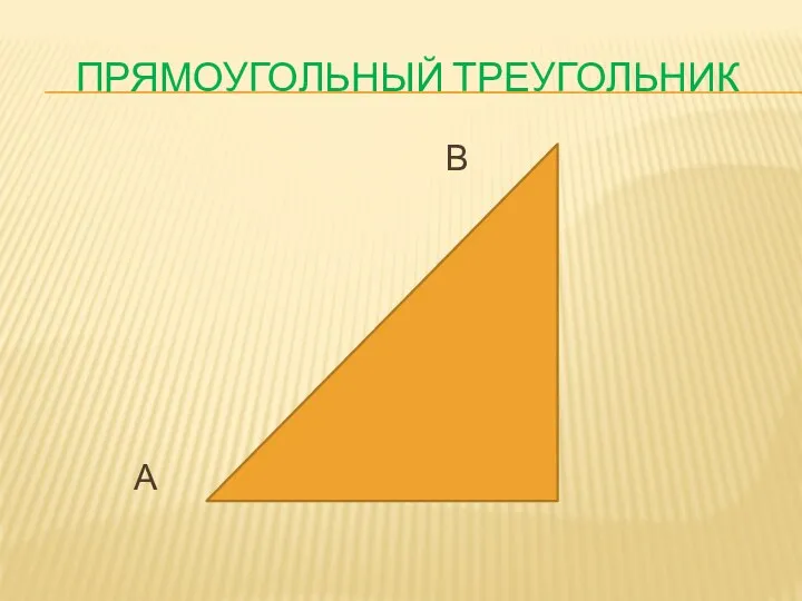 Прямоугольный треугольник В А С