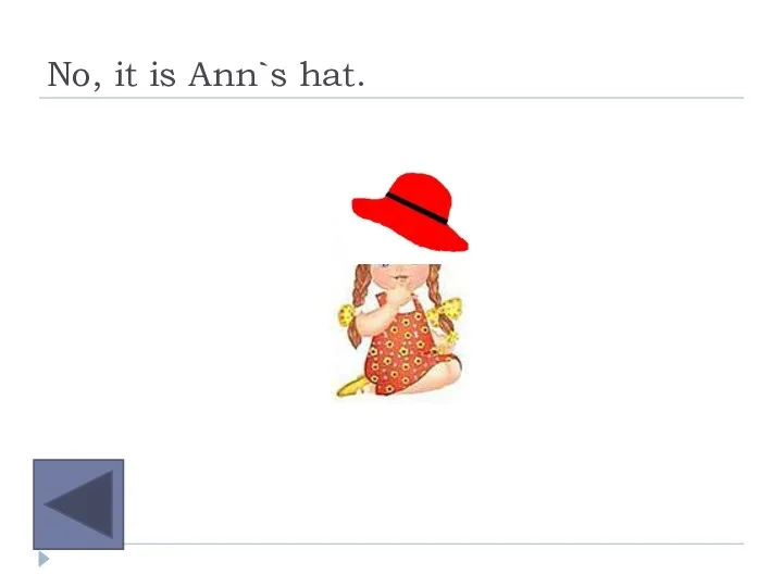No, it is Ann`s hat.