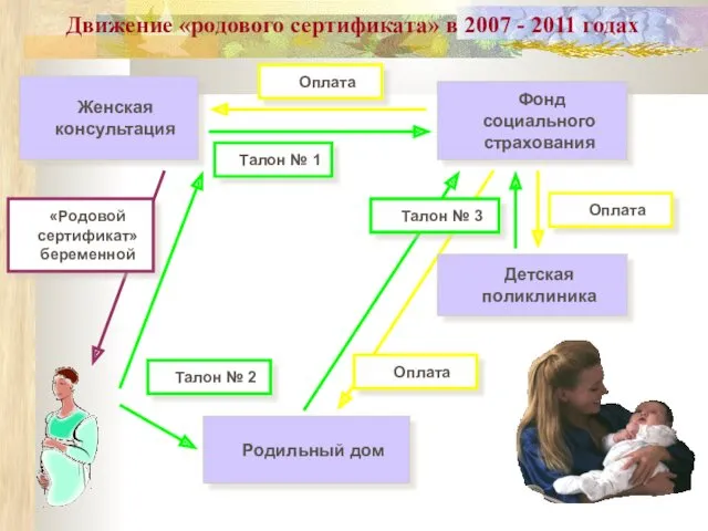 Движение «родового сертификата» в 2007 - 2011 годах Женская консультация