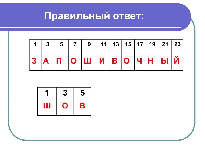 Правильный ответ: