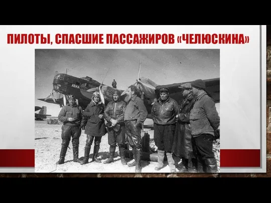 Пилоты, спасшие пассажиров «Челюскина»