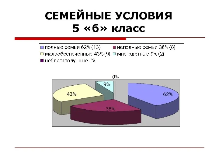 СЕМЕЙНЫЕ УСЛОВИЯ 5 «б» класс