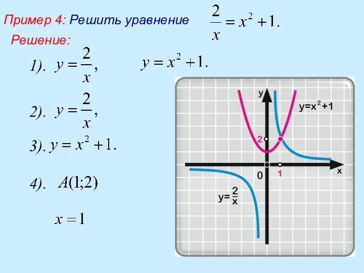 Пример 4: Решить уравнение 1). 2). 3). 4). Решение: