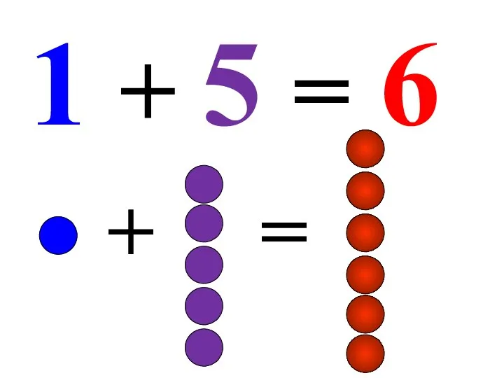 1 + 5 = 6 = +
