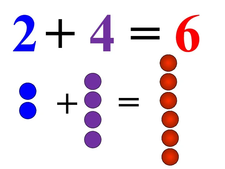 2 + 4 = 6 = +