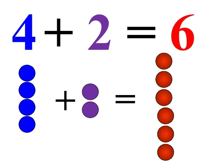 4 + 2 = 6 = +