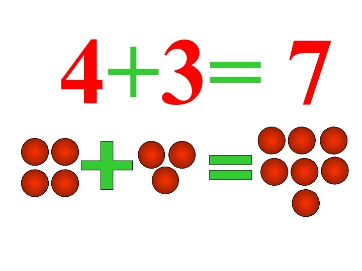 4+3= 7