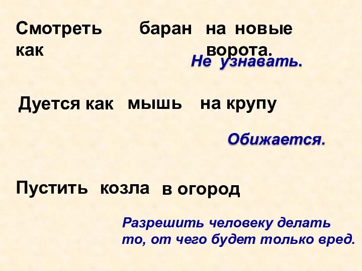 Смотреть как баран на новые ворота. Не узнавать. Дуется как