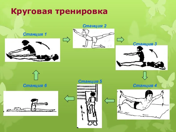 Круговая тренировка Станция 1 Станция 6 Станция 4 Станция 3 Станция 2 Станция 5