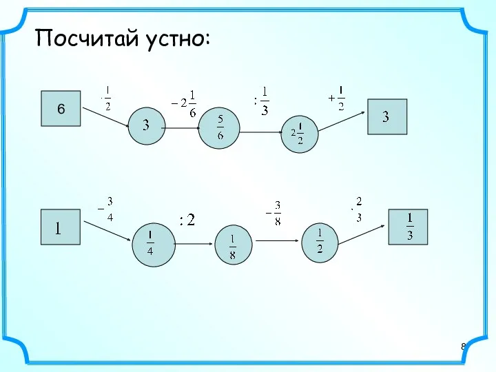 Посчитай устно: 6