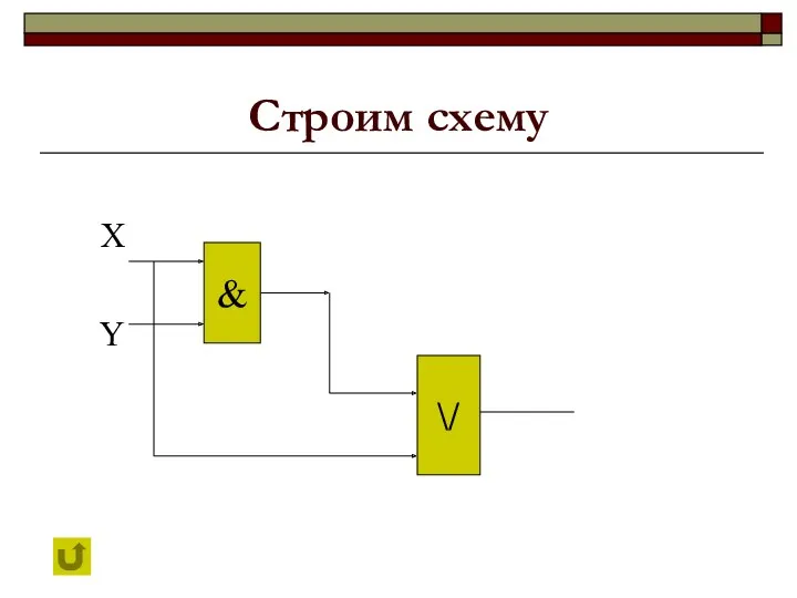 Строим схему X Y & \/