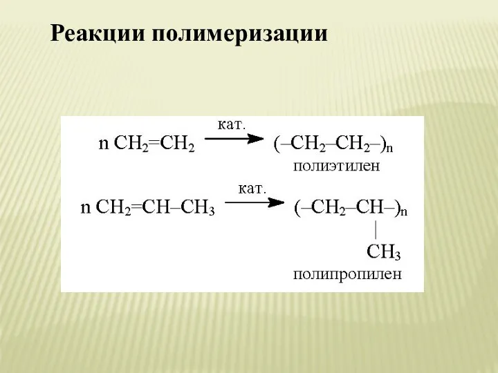 Реакции полимеризации