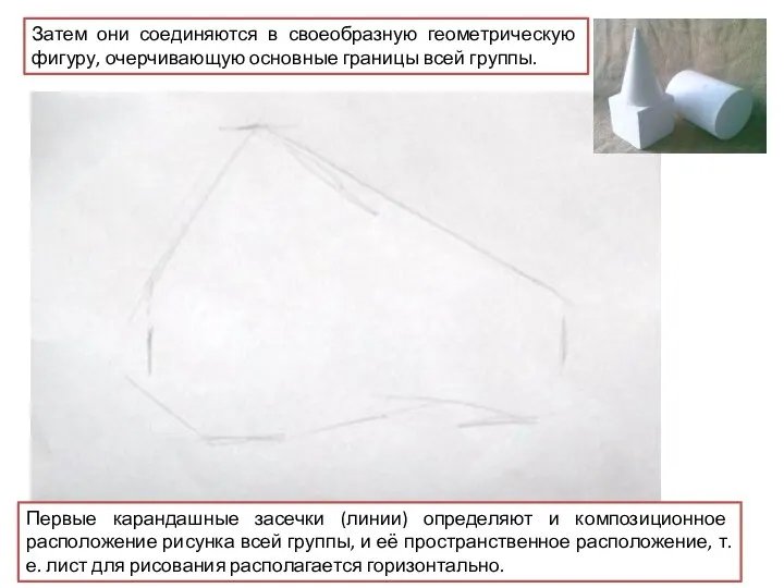 Затем они соединяются в своеобразную геометрическую фигуру, очерчивающую основные границы