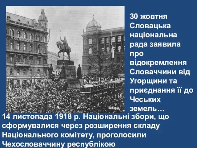 14 листопада 1918 р. Національні збори, що сформувалися через розширення складу Національного комітету,