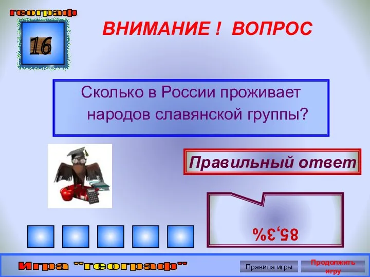 ВНИМАНИЕ ! ВОПРОС Сколько в России проживает народов славянской группы?