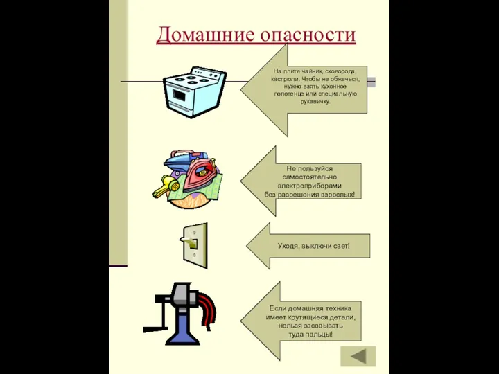 Домашние опасности Если домашняя техника имеет крутящиеся детали, нельзя засовывать