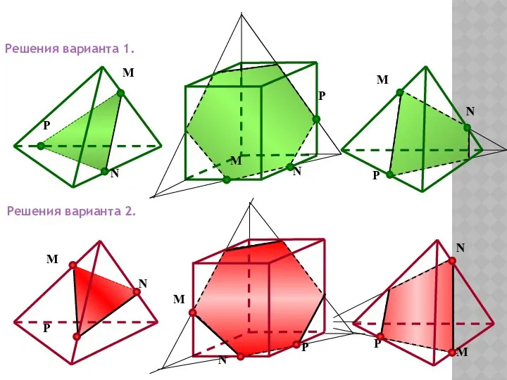 P N M N P M N P M Решения варианта 1. Решения