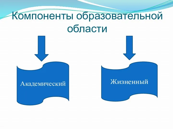 Компоненты образовательной области Академический Жизненный