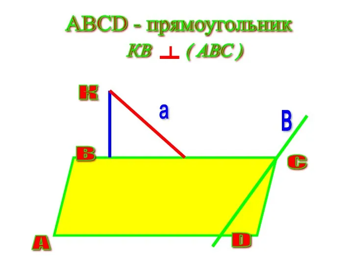 АВСD - прямоугольник КВ ( АВС )