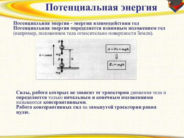 Prezentacii.com Потенциальная энергия Потенциальная энергия - энергии взаимодействия тел Потенциальная