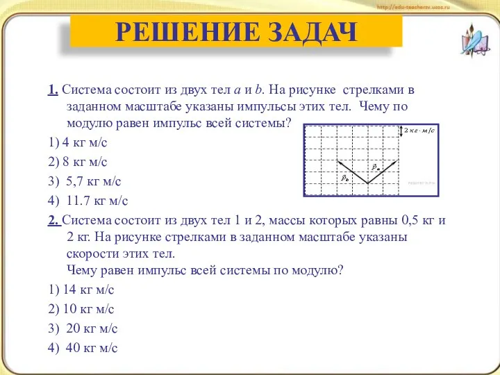 1. Система состоит из двух тел a и b. На