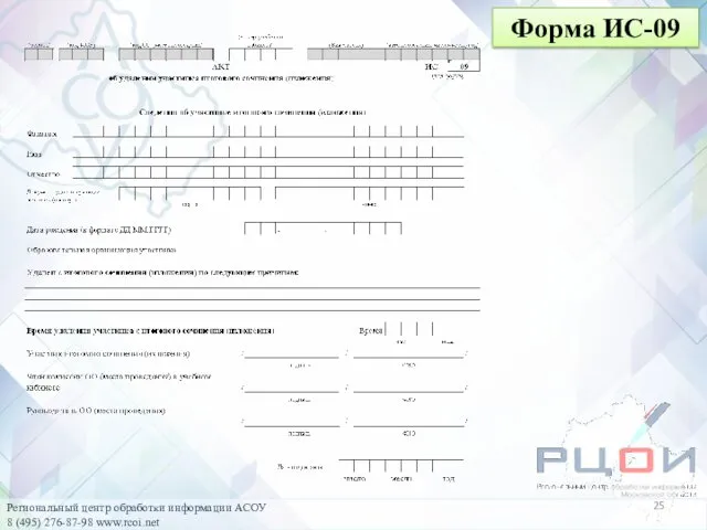 Форма ИС-09