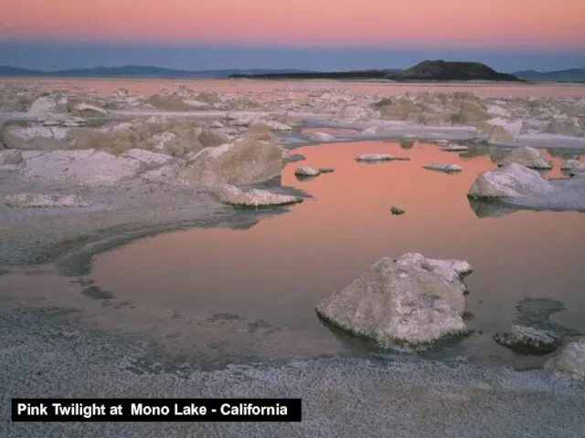 Pink Twilight at Mono Lake - California
