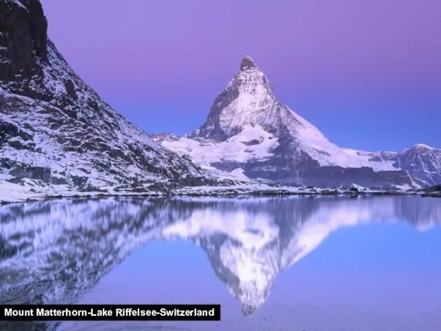 Mount Matterhorn-Lake Riffelsee-Switzerland