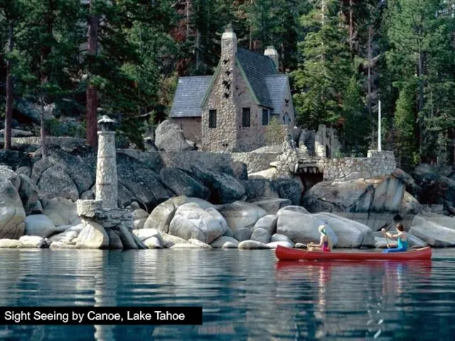Sight Seeing by Canoe, Lake Tahoe