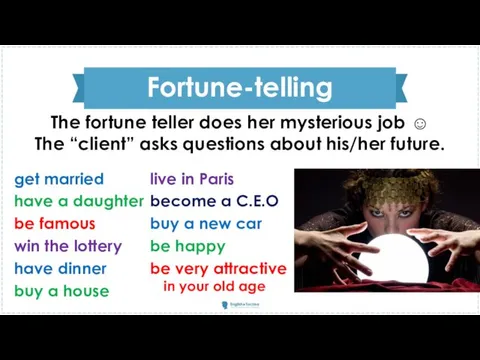 Fortune-telling The fortune teller does her mysterious job ☺ The