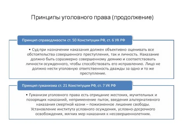 Принципы уголовного права (продолжение)