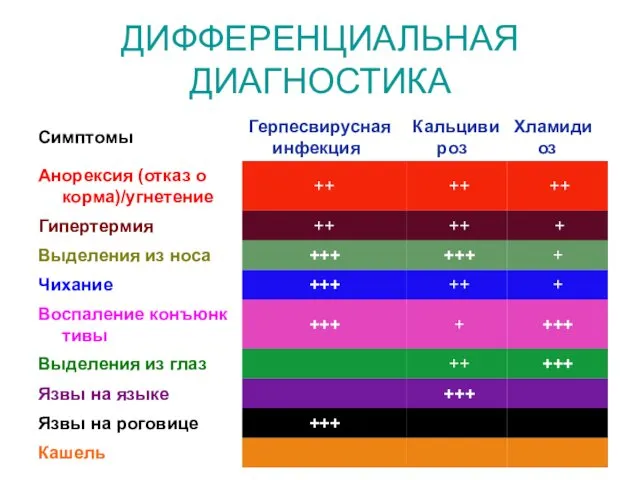 ДИФФЕРЕНЦИАЛЬНАЯ ДИАГНОСТИКА