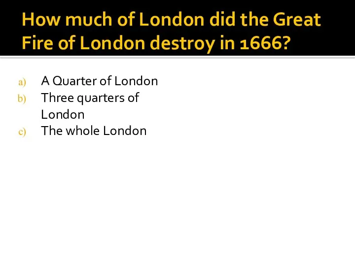 How much of London did the Great Fire of London