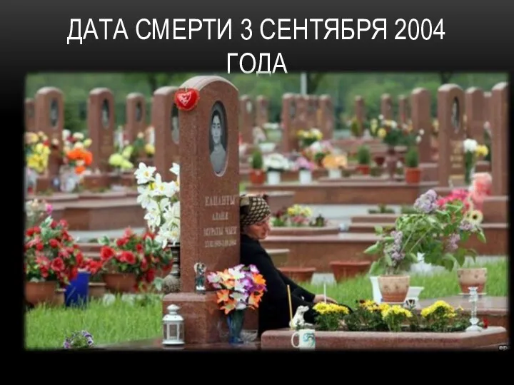 Дата смерти 3 сентября 2004 года