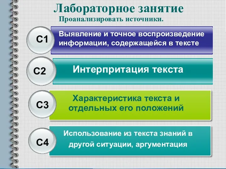 Лабораторное занятие С1 С2 С3 Проанализировать источники. Выявление и точное