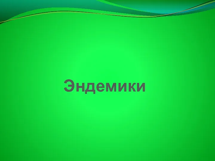 Эндемики