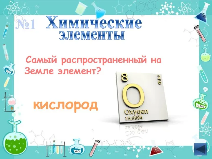 Самый распространенный на Земле элемент? №1 Химические элементы кислород