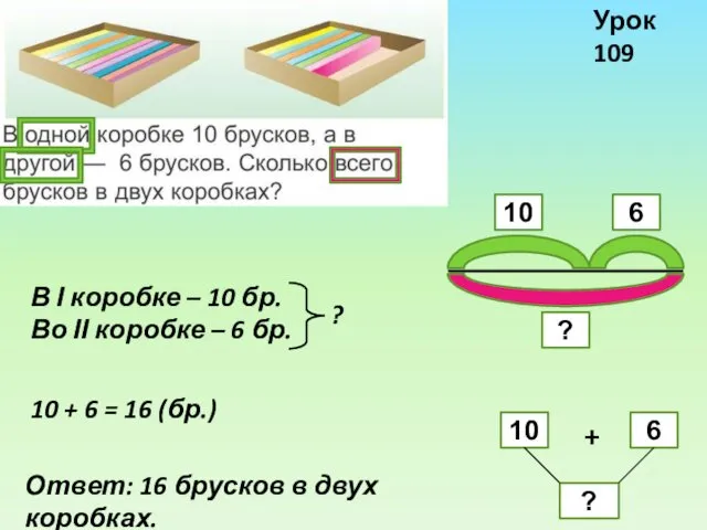 Урок 109 В І коробке – 10 бр. Во ІІ